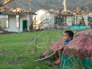Nach dem Taifun: Viele Mädchen und Jungen sind schwer traumatisiert. Foto: Sebastian Posingis